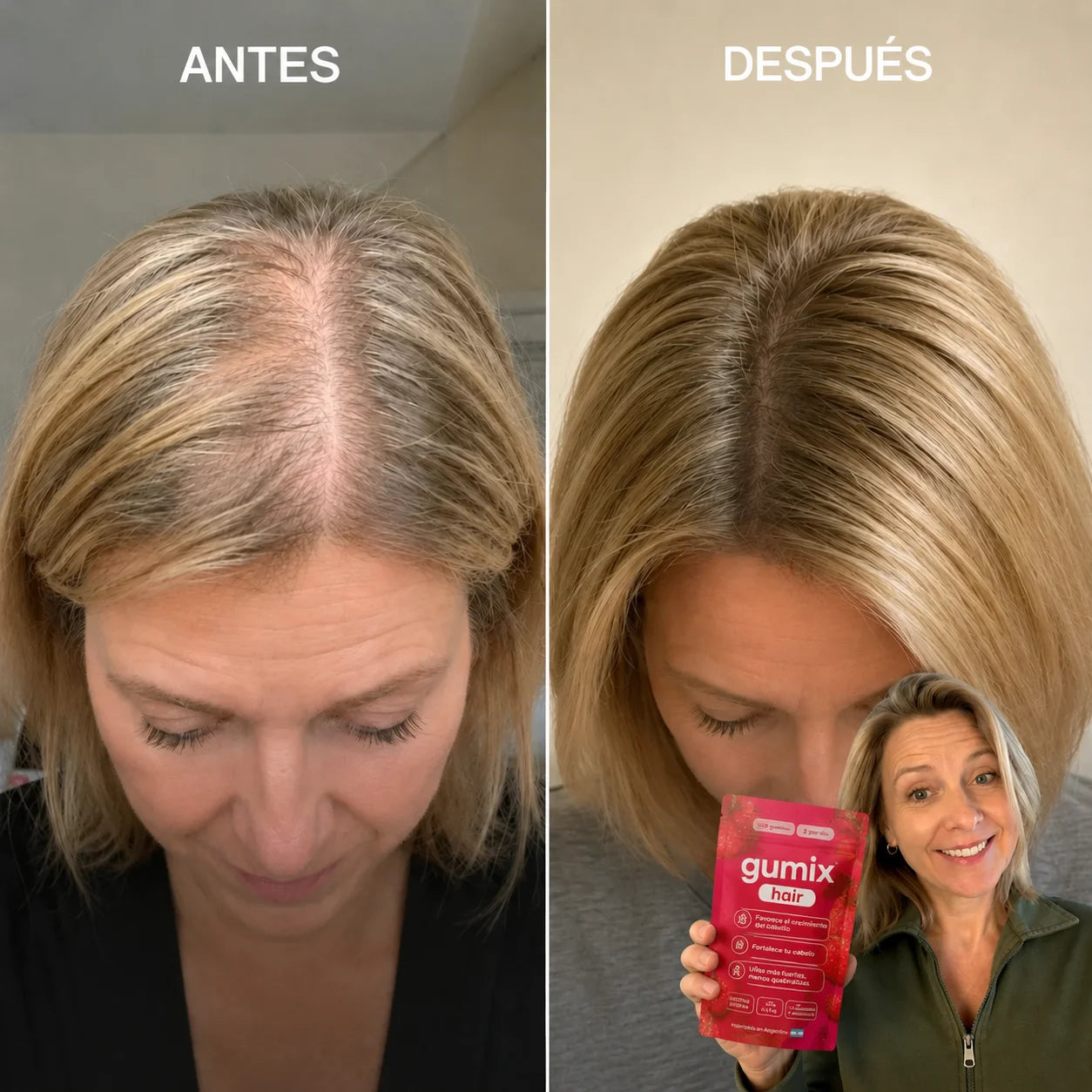 GumixHair® - Recuperá un cabello fuerte y uñas sanas.