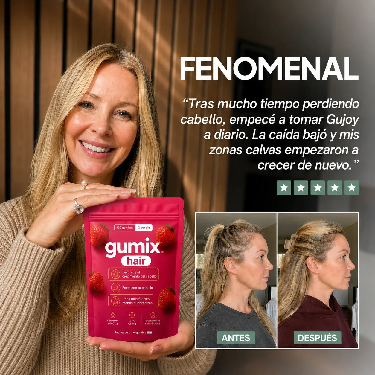 GumixHair® - Recuperá un cabello fuerte y uñas sanas.